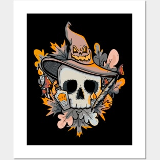 Skull of a wizard Posters and Art